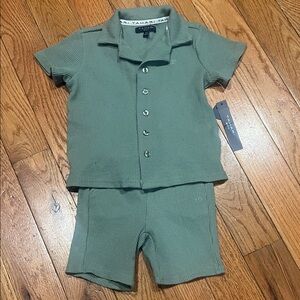 Tahari Boy's Ribbed Gray Polo Shirt